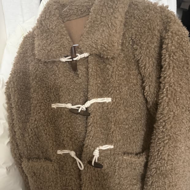 떡볶이 털코트 브라운