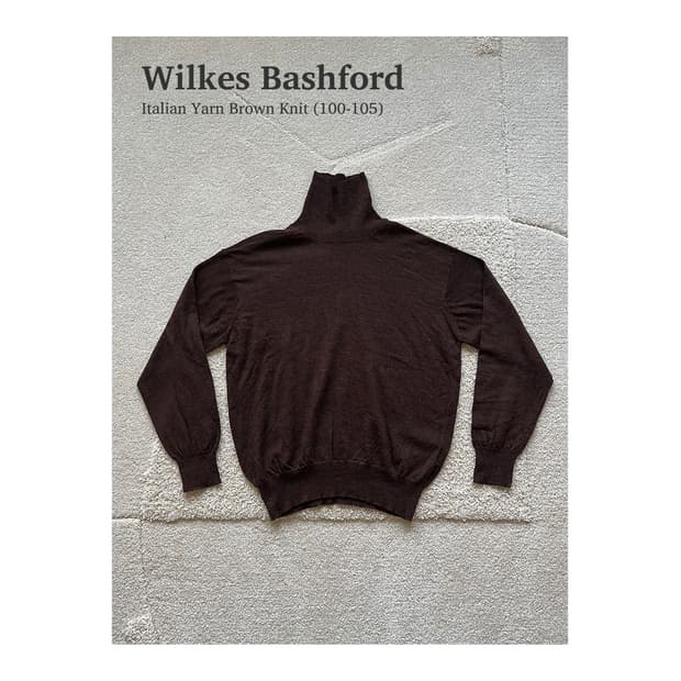 Wilkes Bashford 이탈리안 얀 브라운 니트 (103-105)