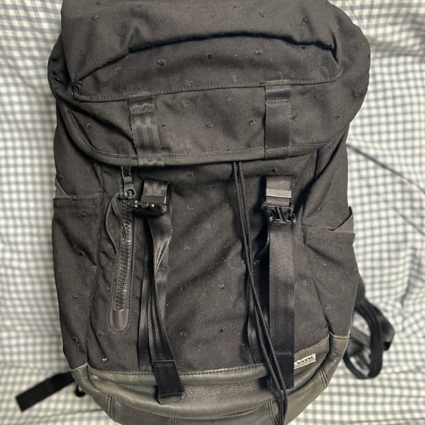 VISVIM 올드비즈빔 소프넷콜라보 발리스틱 올블랙 백팩 25L