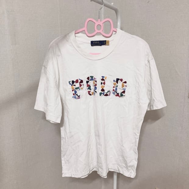 폴로 퀼트 로고 반팔티 S