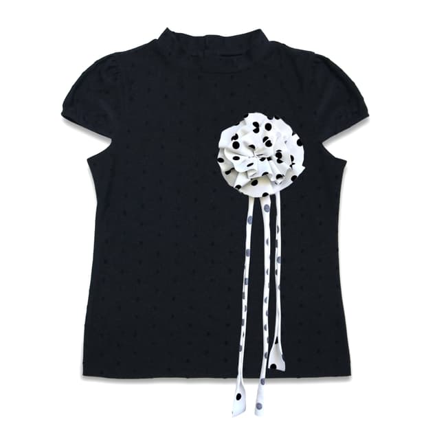 Black Dot Puff top
