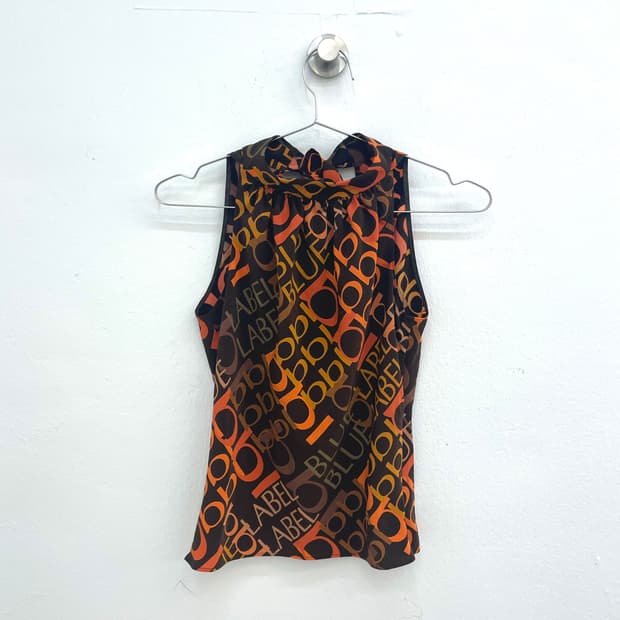 Burberry logo print halter top