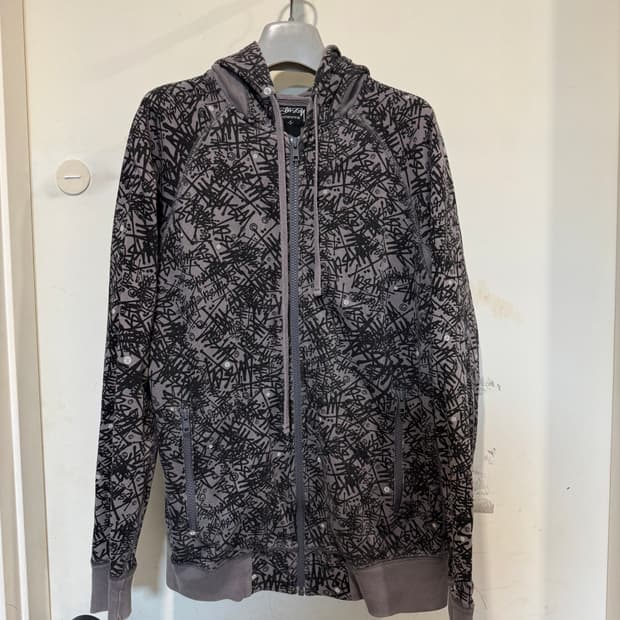 스투시 빈티지 낙서 후드집업