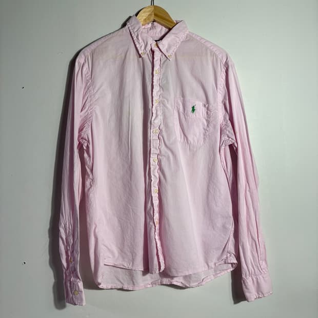 폴로 랄프로렌 연핑크 포켓 셔츠 (무료배송)