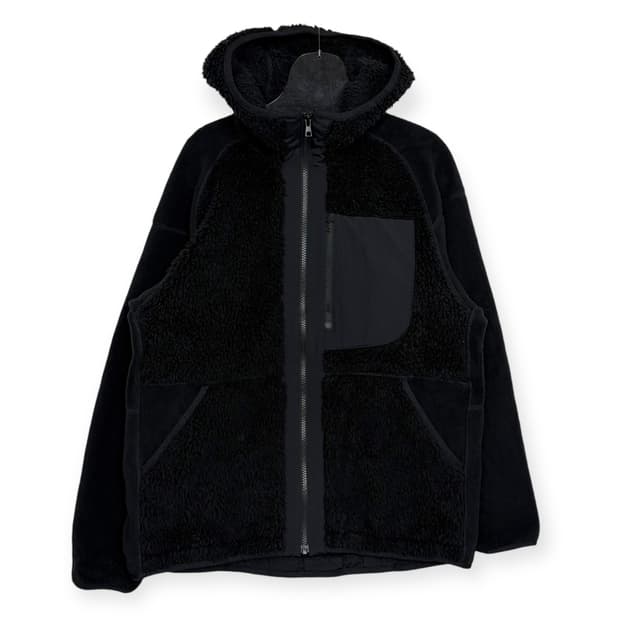 유니클로 화이트 마운티니어링 플리스 후리스 후드 자켓 집업