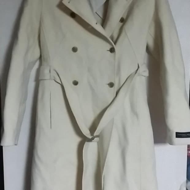 스테파넬 울 코트 아이보리 