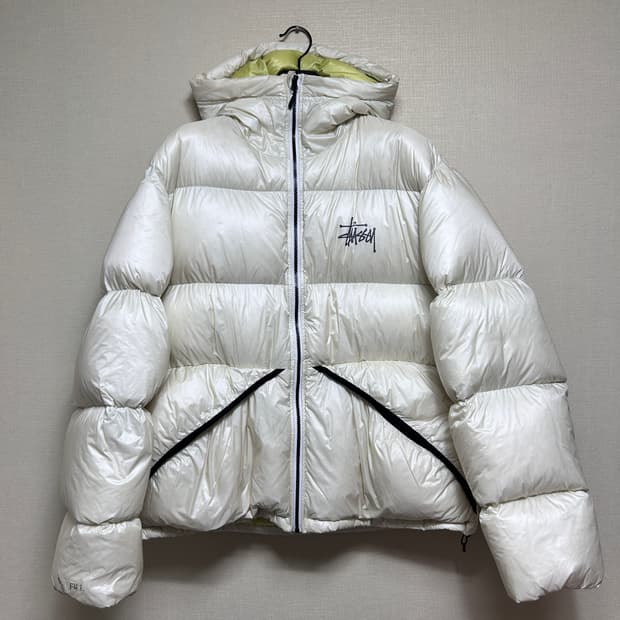 [XL] 스투시 마이크로립스탑 푸퍼 다운 화이트 본