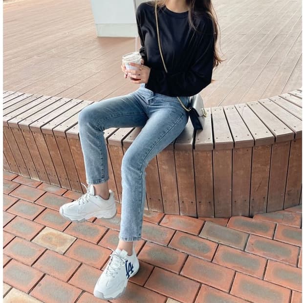 일자청바지