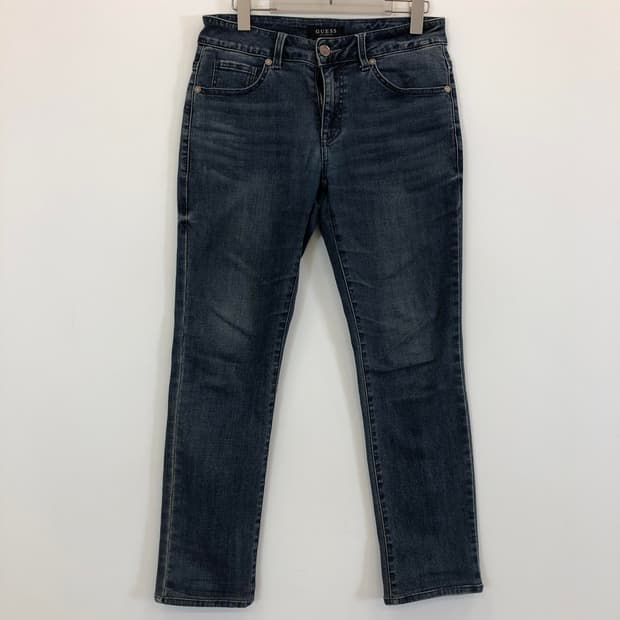 게스 프리미엄 스틸로고 크롭데님진 29-30