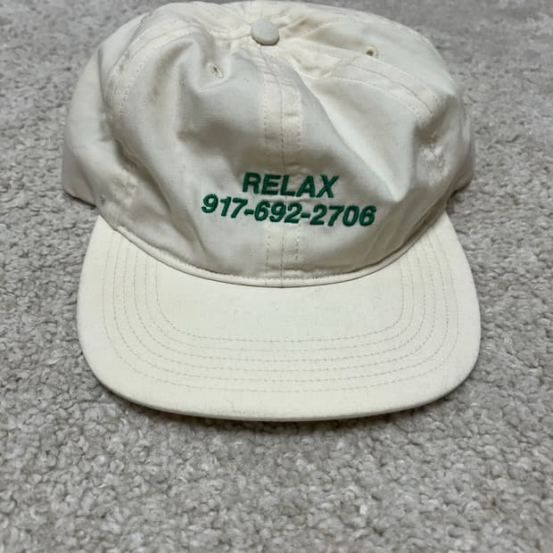 call me 917 RELAX 자수 모자