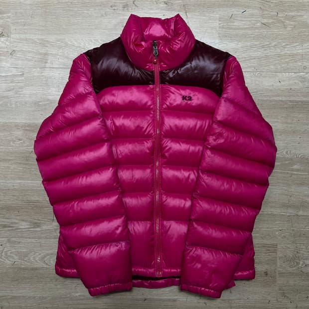 K2 아웃도여 남여공용 덕다운 로고 경량패딩 점퍼 [핑크] L/100