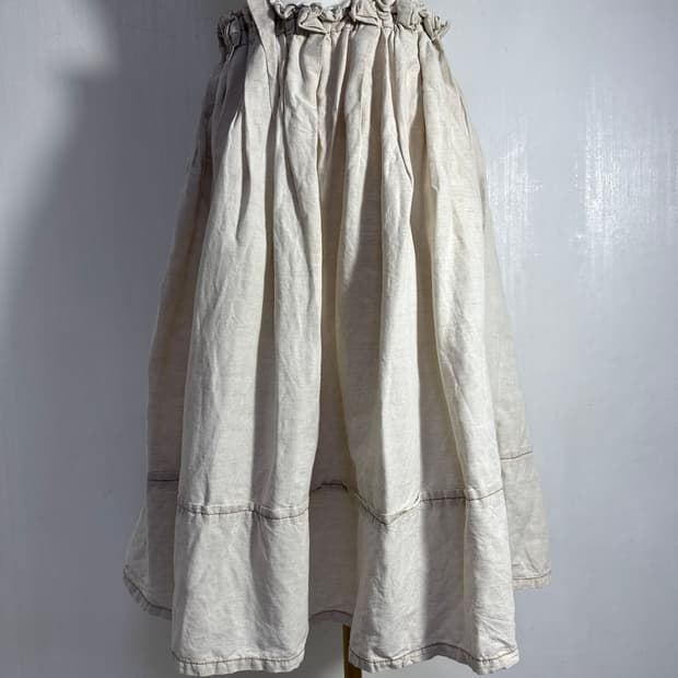 꼼데가르송 트리콧 린넨 플레어 스커트