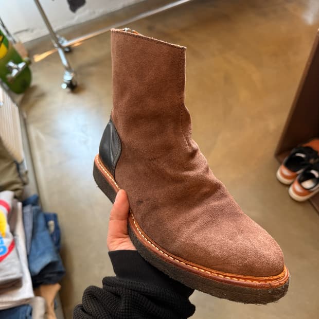 KOLOR 컬러 스웨이드 라운드토 집업 부츠 275 280 285