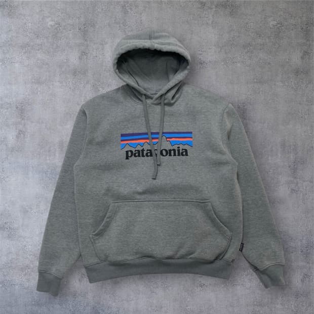 파타고니아 Patagonia 그레이 P-6 업라이절 기모 후드티 S