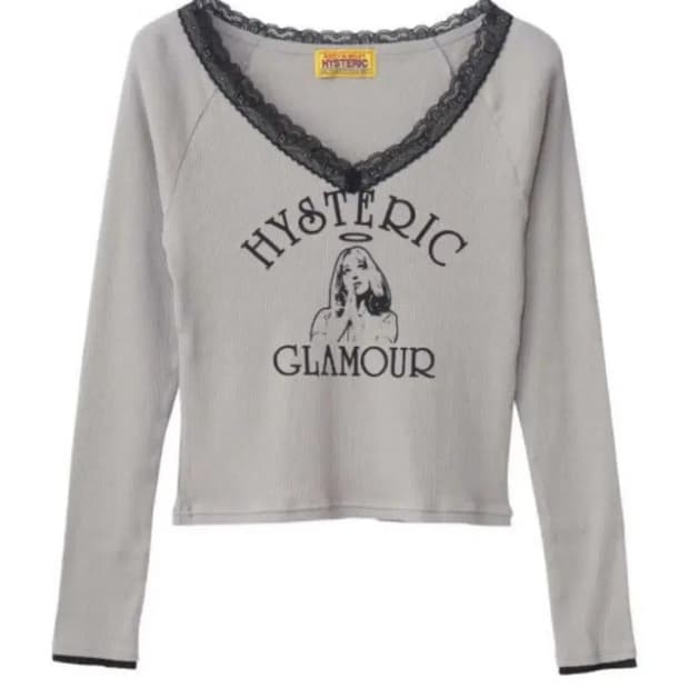 히스테릭 글래머 엔젤 크롭 티셔츠