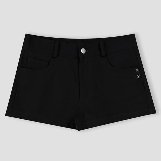 칙스 반바지 멀티스터드 숏팬츠 블랙