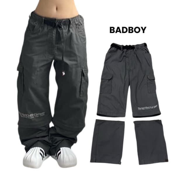 BADBOY 배드보이 제팬 분리형 와이드 벨티드 카고팬츠