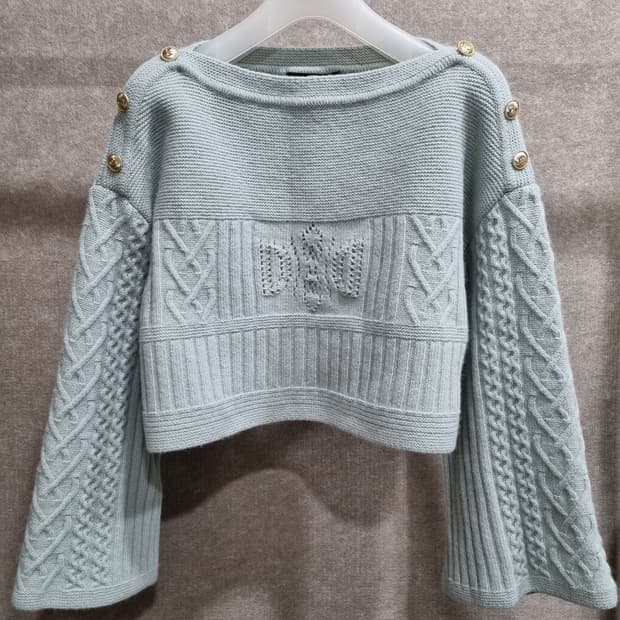 여성 free 듀엘 크롭 니트 긴팔