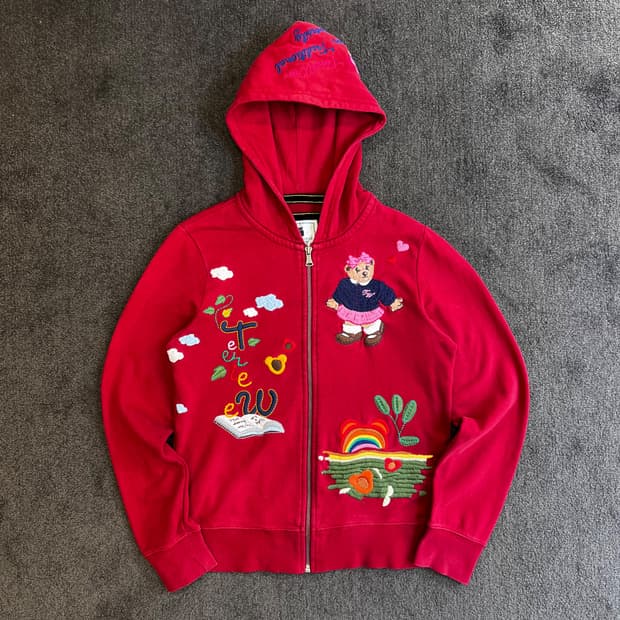 티니위니 자수 후드 집업