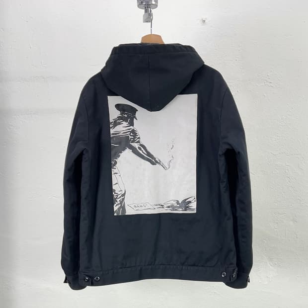 슈프림 x 레이먼드 패티본  14AW bang 후드 퀼팅 워크 자켓