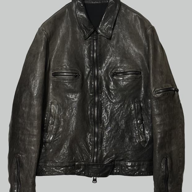 요지 야마모토 레더 자켓