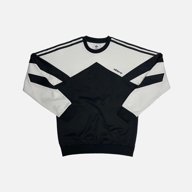 아디다스 팜스톤 크루넥 맨투맨 흰검