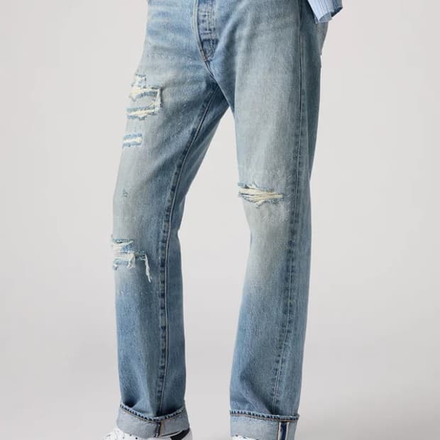 리바이스 501 터콰이즈 터키석 리벳 셀비지 데님 [32 x 30]