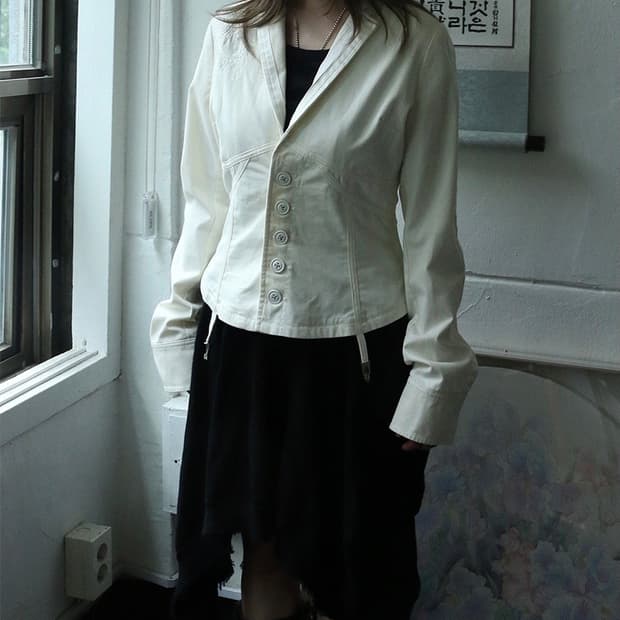 2000s 디젤 화이트 자켓