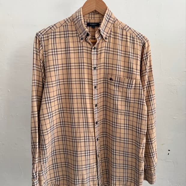 Burberry 버버리 노바체크 기마로고 버튼 셔츠