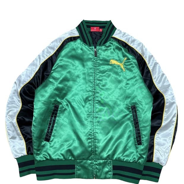 푸마 빅로고 스카잔 블루종 자켓