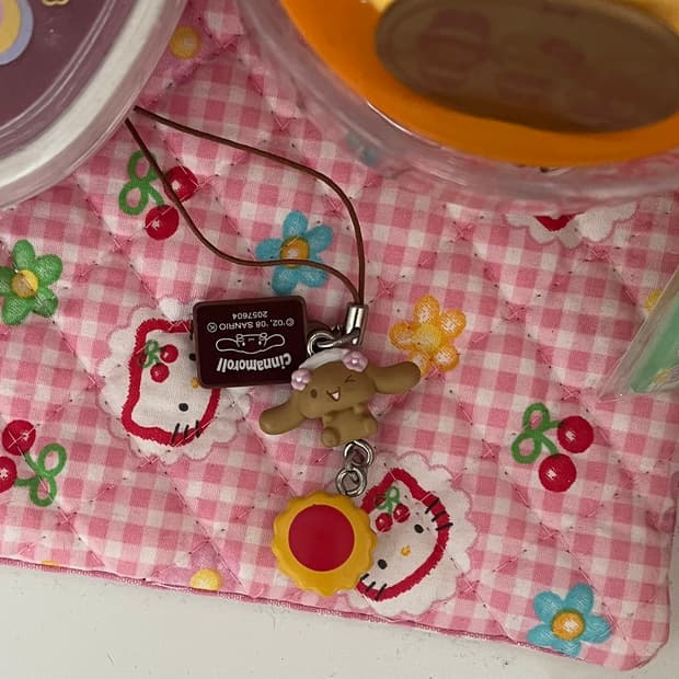 메이드 모카 고전 빈티지 스트랩 산리오 시나모롤스트랩 키링 갸루