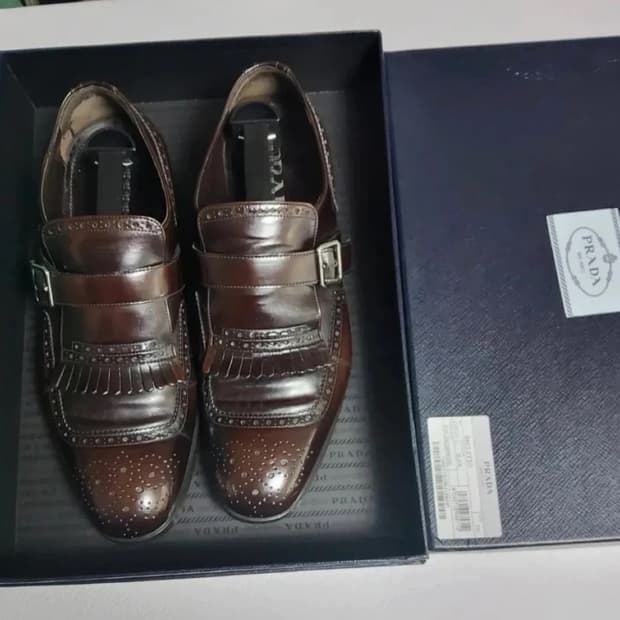 프라다 몽크 스트랩 슈즈 255