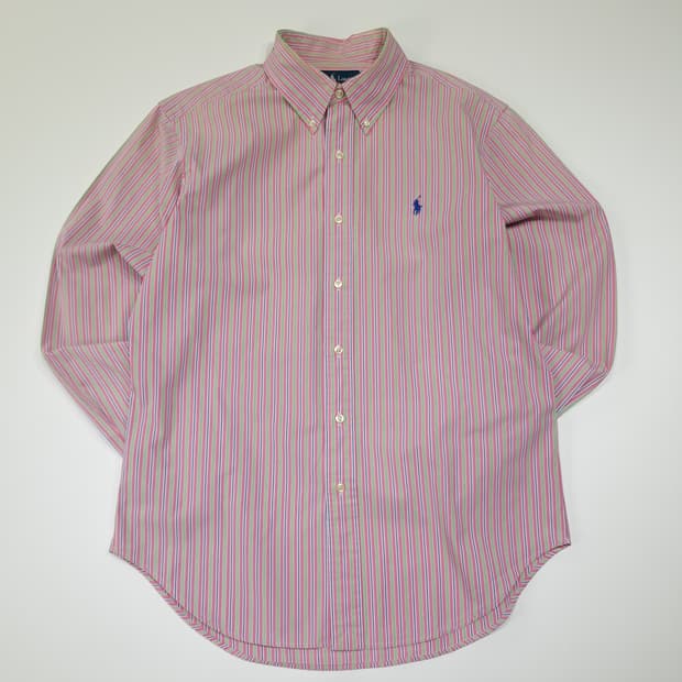 CL809 M 폴로 00s 멀티스트라이프 버튼다운 핑크 셔츠 남방