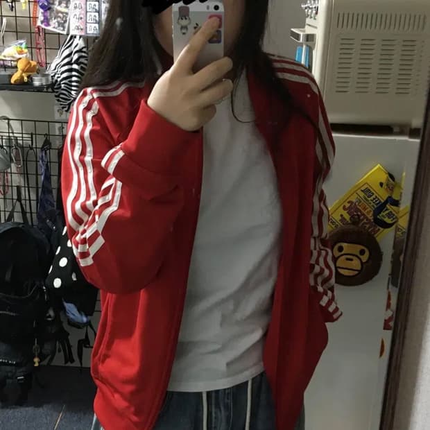 아디다스 져지 빨강