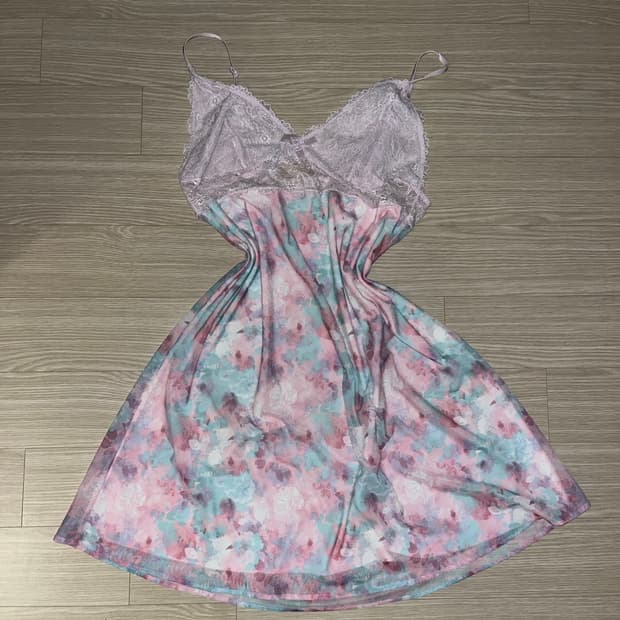 일본빈티지 플라워 레이스 슬립 원피스 set