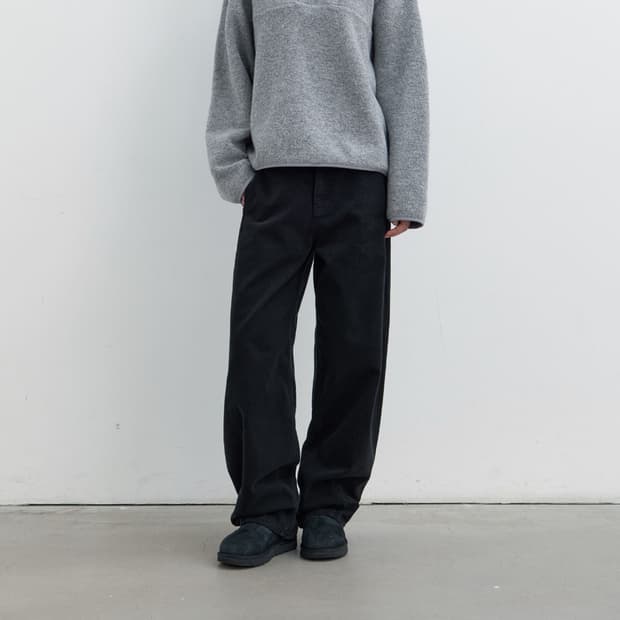 포저 POSZER 커브드 와이드 팬츠 블랙