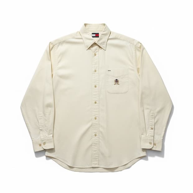타미힐피거 아이보리 긴팔 셔츠 L
