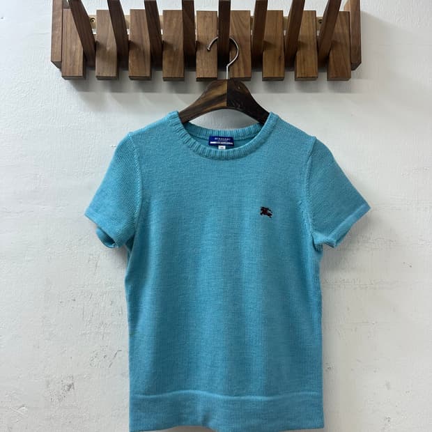 Burberry Blue Label 울100% 버버리 블루라벨 반팔 니트