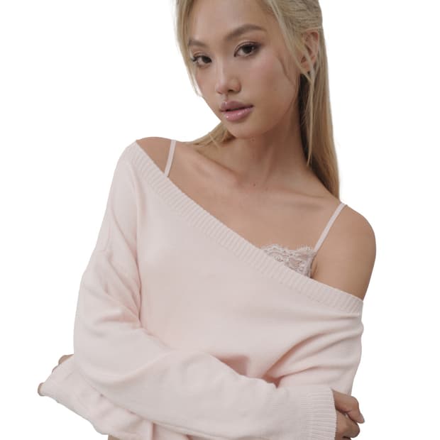 클리시어 honeydew cropped knit