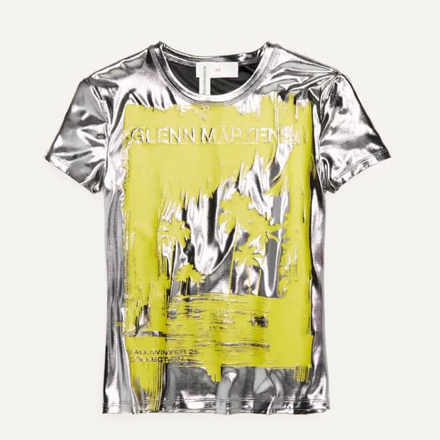 글렌마틴스 H&M 프린트 메탈릭 티셔츠