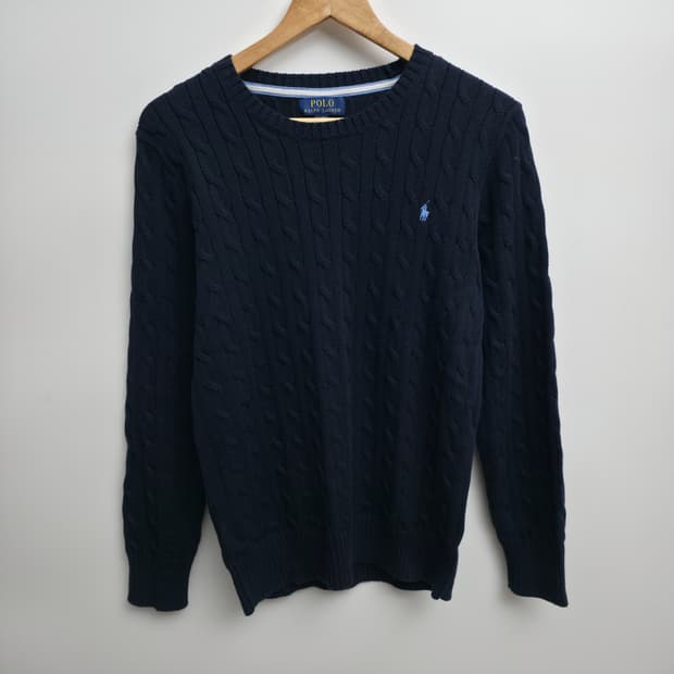 [S] 폴로 랄프로렌 네이비 케이블 니트