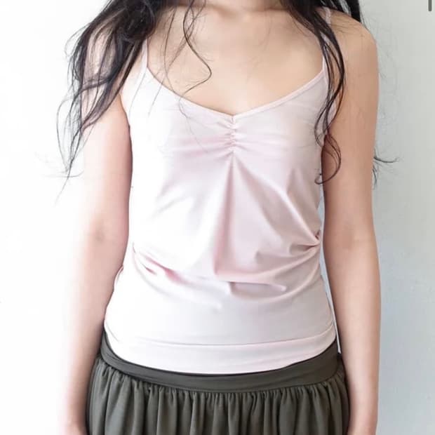 샵페어리 clear sleeveless pink 클리어 슬리브