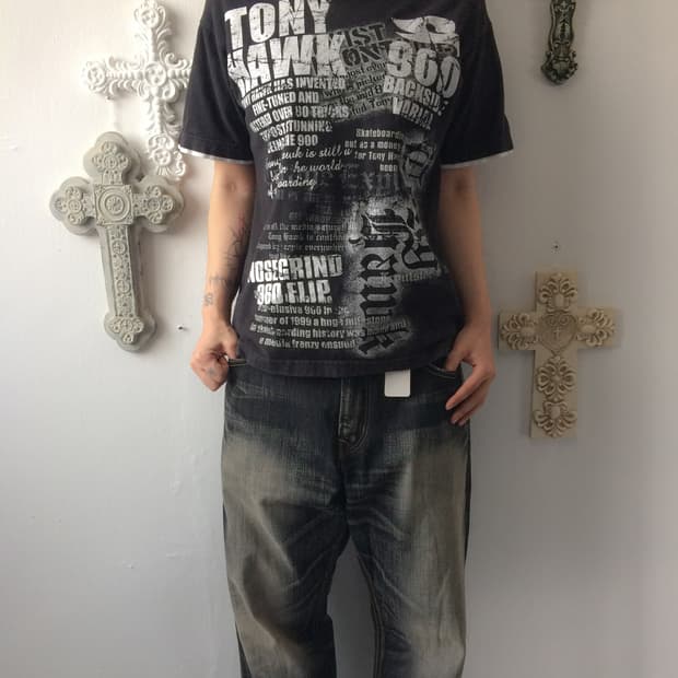 Lettering printing t shirt