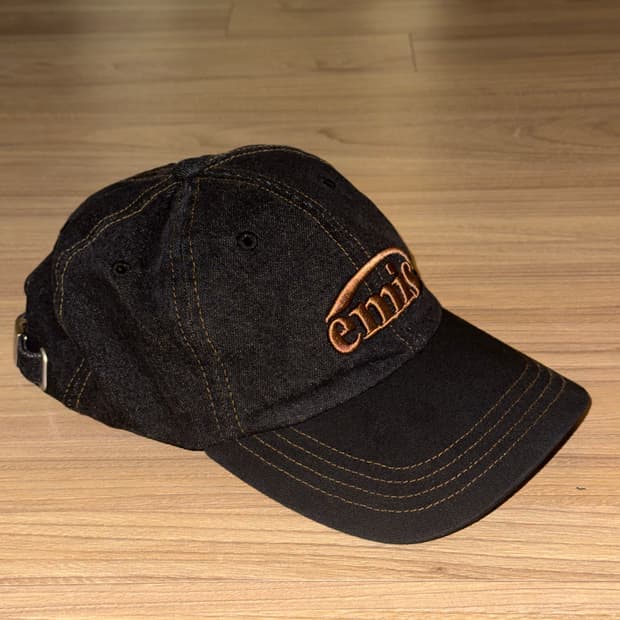 이미스 emis 워시드 데님 볼캡 그레이 블랙 OS