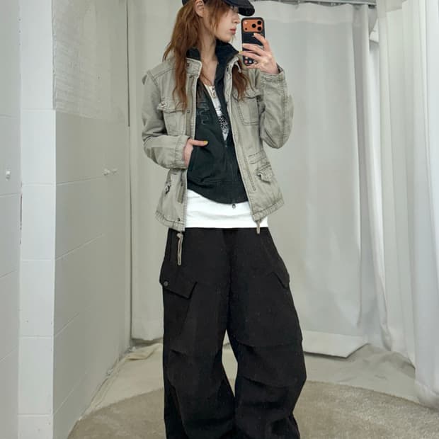 홀리스터 야상 자켓 카키 데일리 그런지 힙 코디 세트