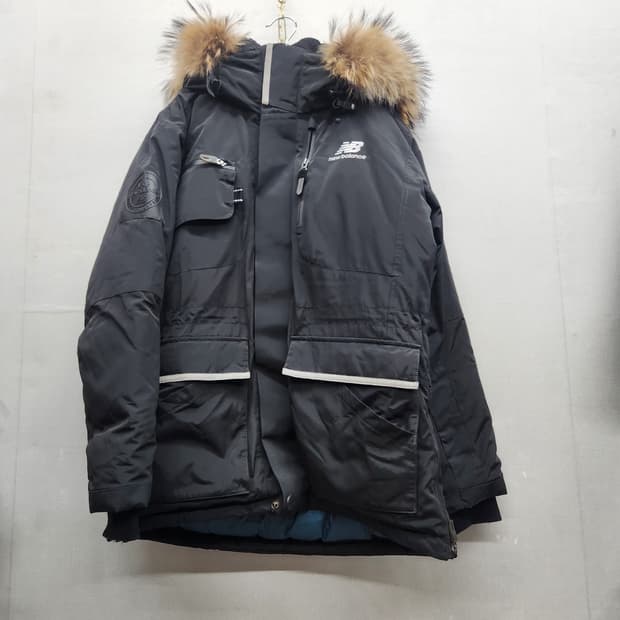 뉴발란스 구스다운 후드퍼 야상 패딩 M(L) 남여공용