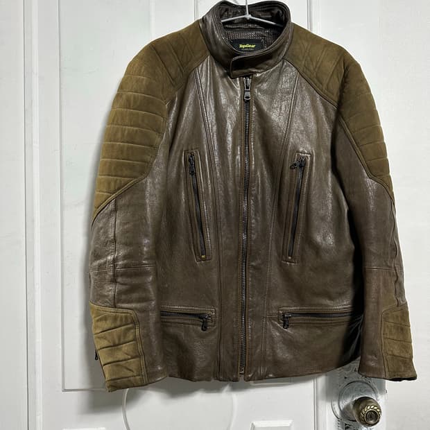 탑기어 쉽스킨 바이커자켓