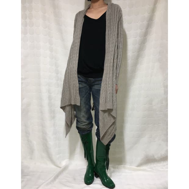 랄프 로렌 그레이 니트 가디건