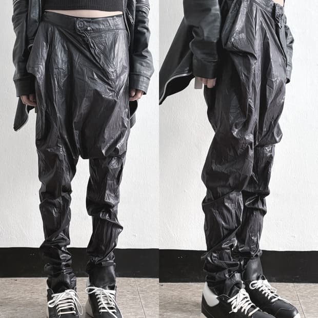 barbara i gongini asymmetric 나일론 드레이프팬츠