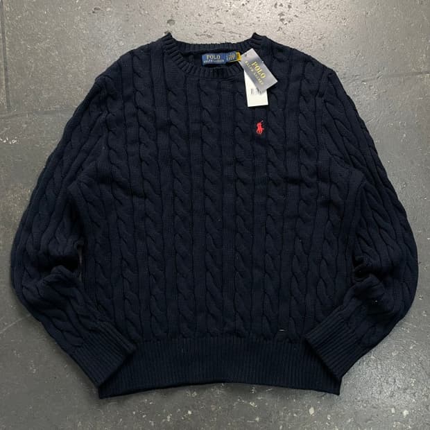 100 폴로 신형 꽈배기 니트 새상품  